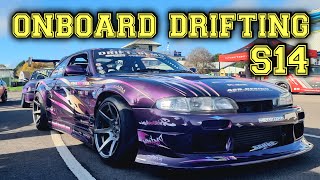 Insane Nissan Silvia S14 Zenki JDM Drift Car SENDS IT on track [upl. by Rosalynd]