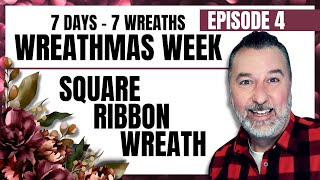 Christmas Ribbon Wreath  Wreathmas Week  Episode 4  Wreath DIY  christmaswreath [upl. by Calvina]