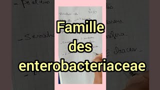 famille des enterobacteriaceaeعائلة les enterobacterie [upl. by Jorry127]