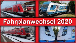 Fahrplanwechsel in Bayern  Alle Neuerungen  2020 [upl. by Sung]