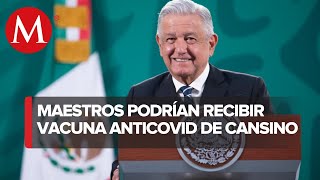 AMLO prevé que maestros reciban vacuna anticovid del 15 al 20 de abril [upl. by Ainahpets593]