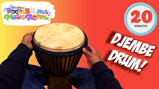 Djembe Drum Play Along for Kids amp Beginners African Treasure  Black History with Mister Boom Boom [upl. by Shulman776]