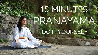 15 Minutes Pranayama  Do It Yourself  SRMD Yoga [upl. by Finnie]