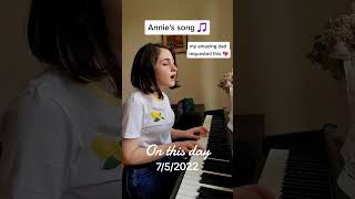 ONE YEAR AGO Annies Song by John Denver Cover  Noor Marji shorts [upl. by Green]