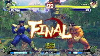 EMP Yipes vs MIN CEO 2011 SSF4 AE Singles [upl. by Samaj598]