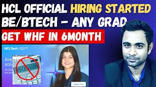 HCL official offcampus Hiring  Get work from Job in 6Month [upl. by Hayman]