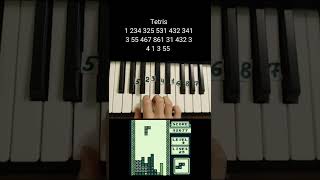 Tetris theme on piano 🎹 tutorial [upl. by Ydiarf]