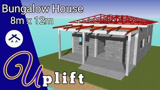 Small House Design 8x12m with 3 bedroom [upl. by Adnarem]