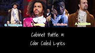 Cabinet Battle 1  Hamilton  Color Coded Lyrics 22 [upl. by Thurman]