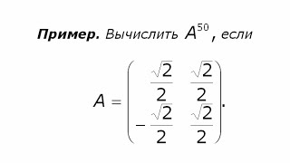 Пример действий над матрицами 7 Степень матрицы [upl. by Loraine]