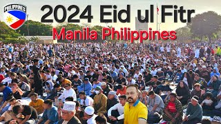 🇵🇭 Eid ul Fitr 2024 Prayer at Luneta Park Manila Philippines [upl. by Camile669]