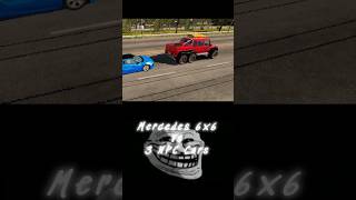 Mercedes 6x6 vs 3 Ai npc cars 🔥💀  Car parking multiplayer shorts shortsfeed [upl. by Lise]