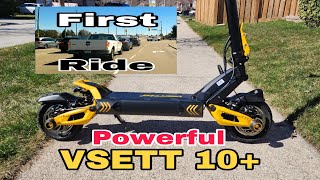 VSETT 10 Electric Scooter First Ride Its Crazy fast [upl. by Ralyat]