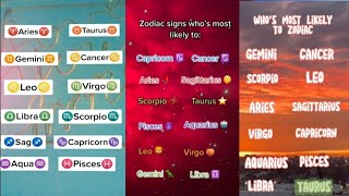 Whos most likely to Zodiac signRand editionTiktok [upl. by Benny265]