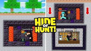 I made a SECRET Minecraft Base inside an ADMIN BASE Hide Or Hunt [upl. by Namajneb]