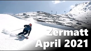 Zermatt  Skiing in April 2021 [upl. by Meurer]