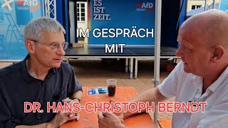 Interview mit dem Spitzenkandidaten der AfD Brandenburg Dr HansChristoph Berndt [upl. by Annagroeg865]