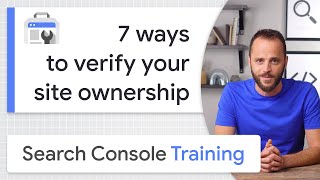 7 ways to verify site ownership  Google Search Console Training [upl. by Yenahpets]