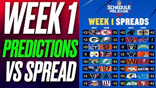 NFL WEEK 1 Predictions VS THE SPREAD [upl. by Sille864]