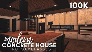 BLOXBURG NEW UPDATE 104  Modern Concrete House  100k  No Gamepass Speedbuild [upl. by Ultima186]