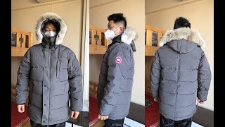 Canada Goose Carson Parka Fusion Fit Heritage Graphite Detailed Review amp Try On [upl. by Edmonds43]