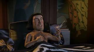 Shrek Lord Farquaad Bed Scene green screen [upl. by Aniara605]