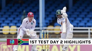 Wi vs sa 1st test 2024 day 2 highlights  west indies vs south africa 1st test day 2 highlights 2024 [upl. by Mehetabel621]