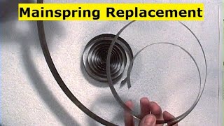 Clock Mainspring Replacement basics Clock repair lesson How to replace a mainspring [upl. by Lot373]