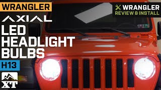 20072021 Jeep Wrangler Axial LED Headlight Bulbs H13 Review amp Install [upl. by Valora]