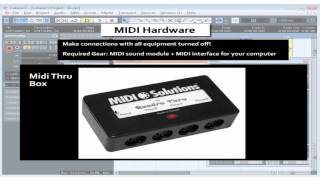 Cubase 5 Tutorial  Lesson 13 MIDI Hardware [upl. by Coulson]