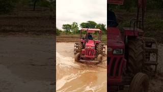 Mahindra 4WD tractor is working for farming [upl. by Bazluke]