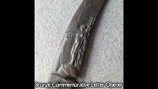 1904 A Henry Bonnard Bronze Co  NY Bronze Commemorative Letter Opener [upl. by Hillier516]