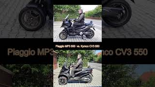 Sitzposition  Seating position  Piaggio MP3 500 vs Kymco CV3 550 [upl. by Ermengarde]