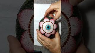 Beautiful flower evil eyefinishing with tiny crystals [upl. by Ricker]