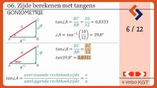 06 Zijde berekenen met tangens Serie goniometrie [upl. by Alrep]