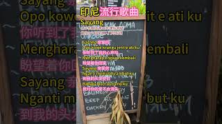 印尼流行歌曲 sayang｜东东印尼语｜学习印尼语｜印尼文｜Bahasa Indonesia 印尼语 学习印尼语 bahasaindonesia [upl. by Ruella]