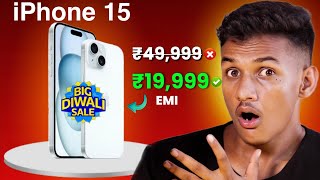 iPhone 15 at ₹49999 ❌ ₹19999 ✅ 😱 Flipkart Big Diwali Sale 🤯 [upl. by Blondelle]