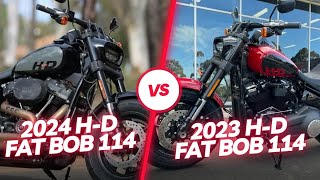 2024 Harley Davidson Fat Bob 114 VS 2023 Harley Davidson Fat Bob 114 [upl. by Nnyleahs]