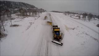 NYSDOT Tow Plow on the Northway [upl. by Kcirddec698]