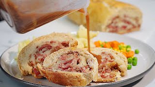 Bacon amp Onion Roly Poly CLASSIC BRITISH dish [upl. by Nevad]