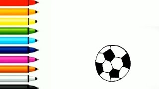 Drawing And Coloring A Soccer Ball ⚽ Easy Drawings For Kids [upl. by Laved633]