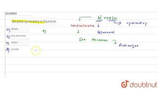 Biradial symmetry is found in [upl. by Brittne772]