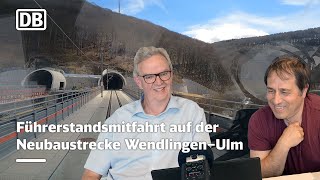 Echtzeit Führerstandsmitfahrt im ICES der Deutschen Bahn auf der Neubaustrecke Wendlingen–Ulm [upl. by Riana]