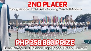 Tunog Mindoro 2024 2nd Placer  Bansud Regional Science High School Green Concord [upl. by Alesi154]