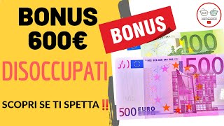 BONUS 600€ DISOCCUPATI 5 CASI IN CUI SPETTA 2020 [upl. by Rolandson]