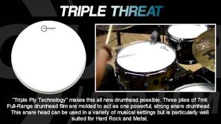 Triple Threat Coated Snare Drumhead [upl. by Tselec]