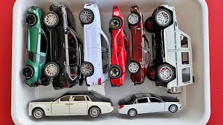 Box Full Of Diecast Cars  Audi Lexus BMW Ferrari Porsche Mercedes Rolls Royce Maybach [upl. by Etolas]