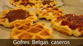 Waffles Gofres Belgas caseros  Belgian Waffles  Receta original jugosos y riquísimos 53 [upl. by Lorin]