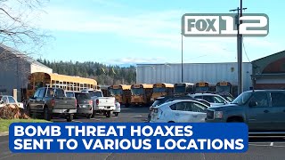 At least 18 bomb threat hoaxes sent to various locations around Oregon [upl. by Gnouhk]