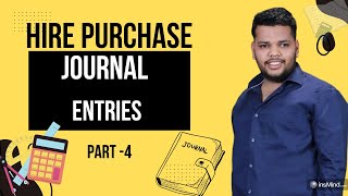 Hire Purchase  Journal Entries  Bcom Bcomh CA Foundation [upl. by Mulac]